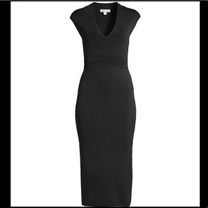 Michael Kors V-neck Bodycon in Black, size M